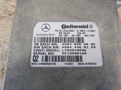 Mercedes Voice Command Control Module Continental A20482020854